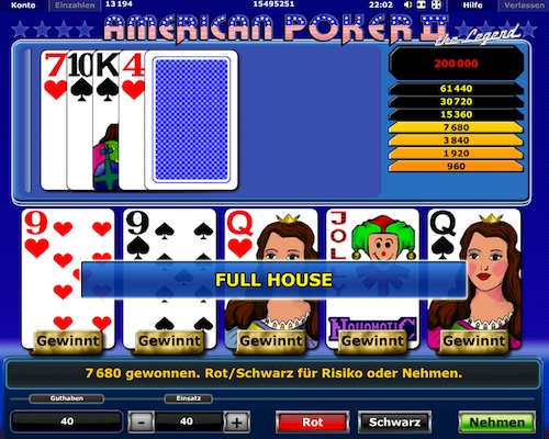 American Poker 2 Novoline Spiel