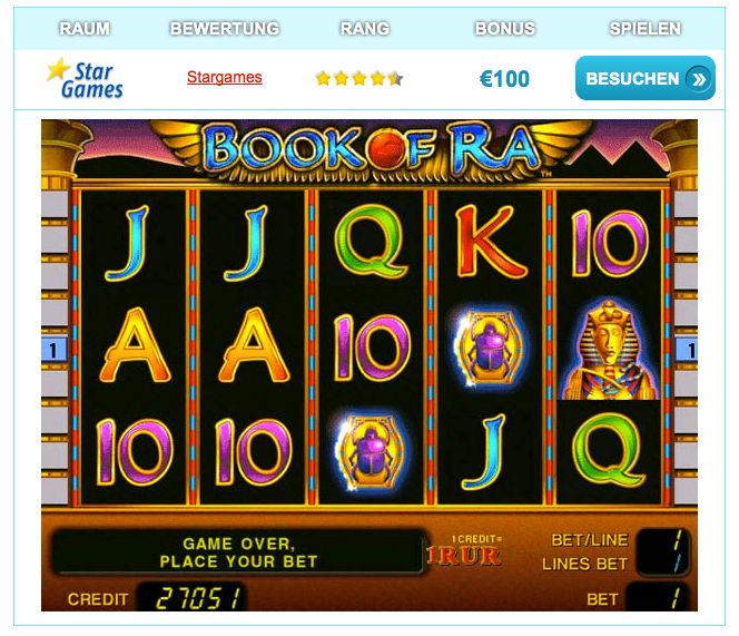 Book of Ra bei Stargames spielen